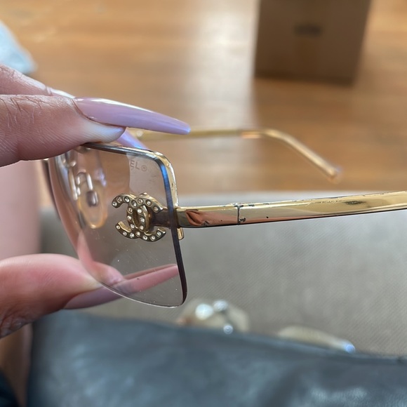 CHANEL 4104-B Gold Sunglasses - Picture 8 of 10